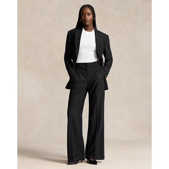 Ralph Lauren Pants - Polo Ralph Lauren Black Stretch Wool Wide Leg Dress Pants Women’s Size 2
